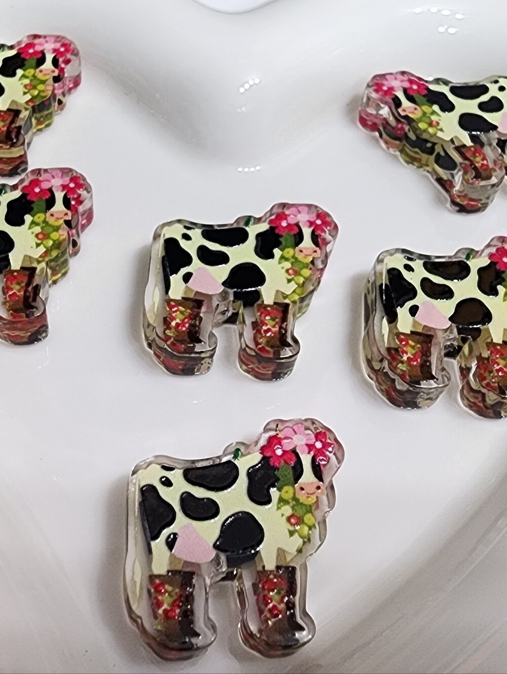 Cow Cowboy Boots Beads 2 Pcs Focal Beads Beaded Pen Crafts Jewelry Making Magnet